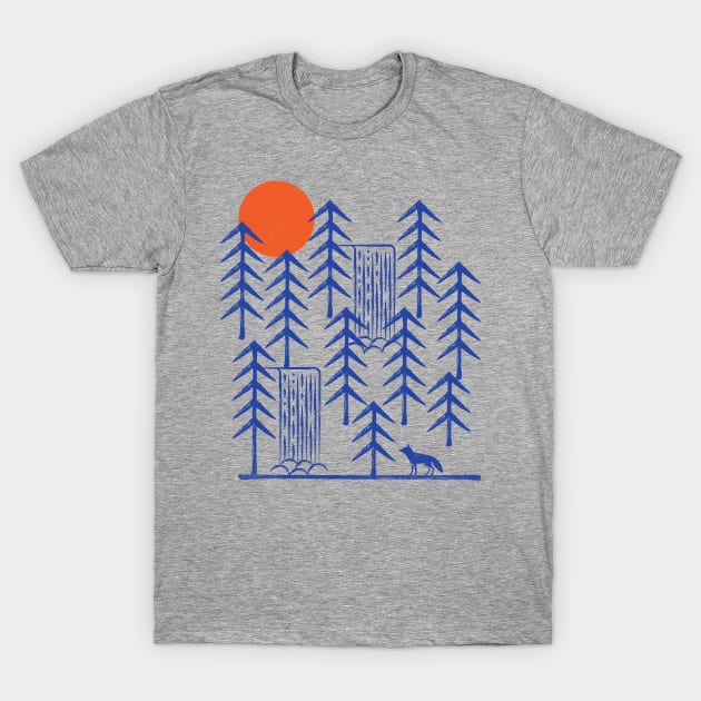 Wild Fox in the Woods T-Shirt by rmtees